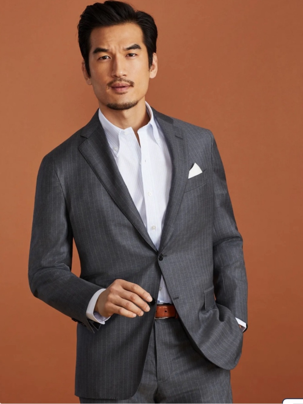 NWT Brooks Brothers Golden Fleece Loro Piana Wool Pinstripe Blazer— 44 Long